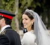 Le prince Hussein s'est marié avec sa magnifique femme Rajwa, rencontrée aux Etats-Unis.
Mariage du prince Hussein de Jordanie et de Rajwa al Saif, au palais Zahran à Amman, Jordanie, le 1er juin 2023. 