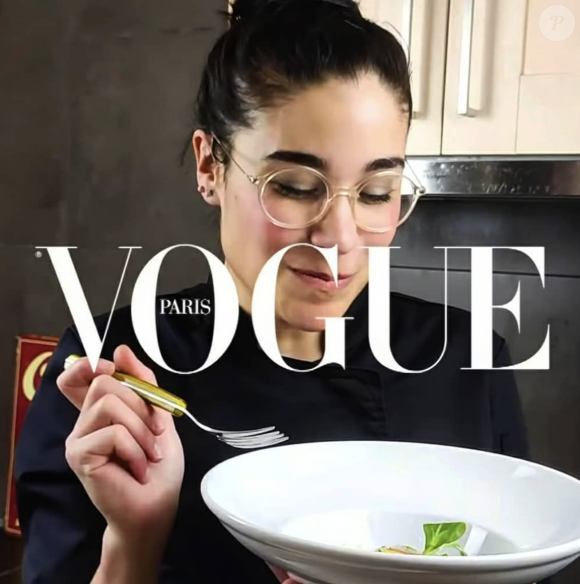 Justine Piluso est une cheffe émérite. Elle a été filmée par Vogue, le 13 mai 2020.
© Instagram
