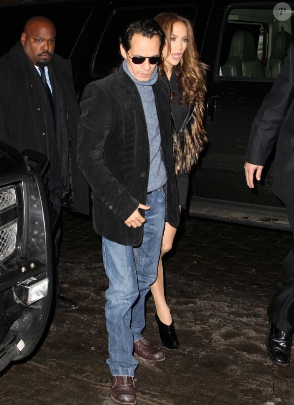 Jennifer Lopez et Marc Anthony après le Saturday Night Live, à New York, le 27 février 2010 !
