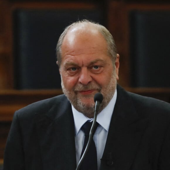 Eric Dupond-Moretti, ministre de la Justice, prononce un discours lors de l'audience solennelle de prestation de serment des premiers juges de la Juridiction Unifiée du Brevet (JUB) à Paris, le 1er juin 2023. © Michael Baucher / Panoramic / Bestimage