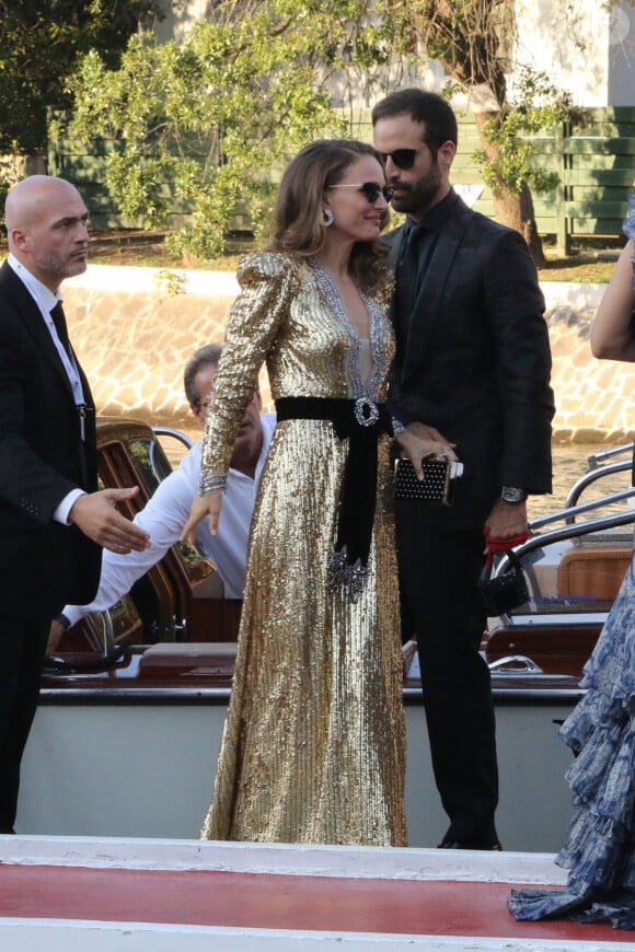 Natalie Portman et son mari Benjamin Millepied arrivent à l'hôtel Excelsior lors du 75ème festival du film de Venise, la Mostra, le 4 septembre 2018 