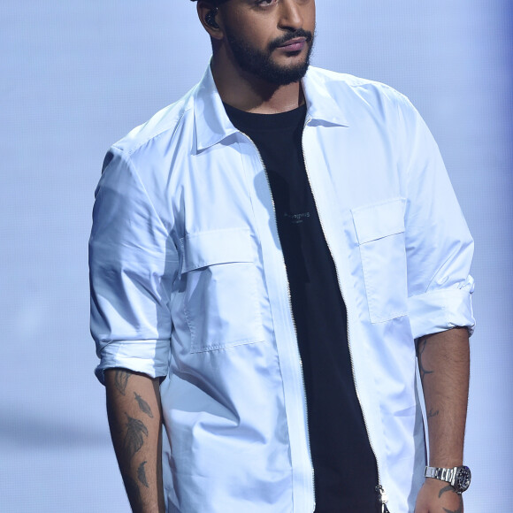 Exclusif - Slimane - Enregistrement de l'émission "Tout le monde chante contre le cancer, les stars relèvent le défi" au Palais des Congrès à Paris, qui sera diffusée le 2 janvier 2020 en prime time sur W9. Le 25 novembre 2019. © Giancarlo Gorassini / Bestimage 