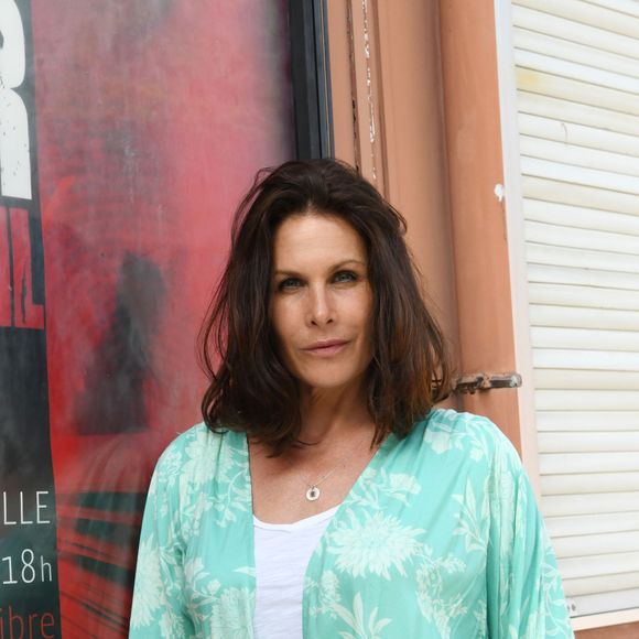 Astrid Veillon au 1er Festival du Polar de Saint Laurent du Var le 28 avril 2018. © Bruno Bebert / Bestimage 