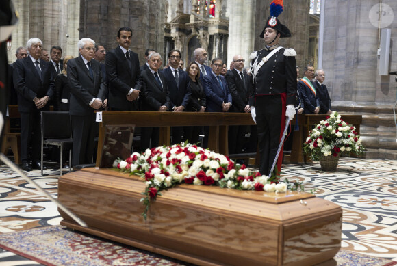 Sergio Mattarella - Obsèques de Silvio Berlusconi au Duomo à Milan. Le 14 juin 2023 © ANSA / Zuma Press / Bestimage 