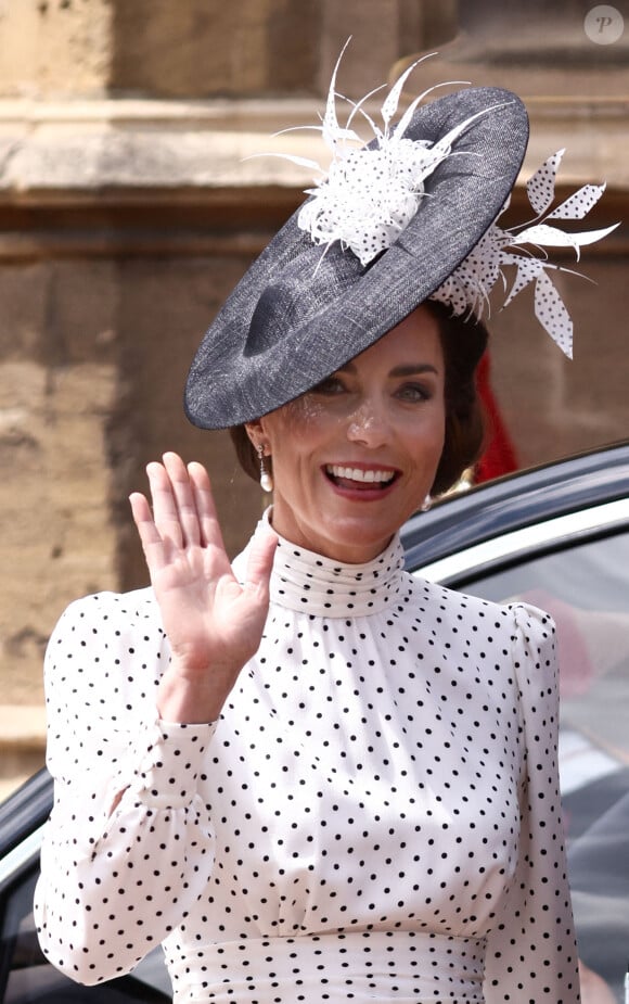 Kate Middleton, princesse de Galles - Cérémonie annuelle de l'Ordre de la Jarretière, Chapelle St George, Windsor, 19 juin 2023. Photo by Henry Nicholls/PA Photos/ABACAPRESS.COM
 