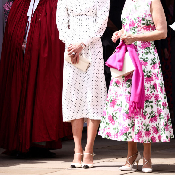 Kate Middleton, princesse de Galles, et Sophie, duchesse d'Edimbourg- Cérémonie annuelle de l'Ordre de la Jarretière, Chapelle St George, Windsor, 19 juin 2023. Photo by Henry Nicholls/PA Photos/ABACAPRESS.COM
