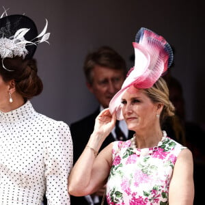 Kate Middleton, princesse de Galles et Sophie, duchesse d'Edimbourg - Cérémonie annuelle de l'Ordre de la Jarretière, Chapelle St George, Windsor, 19 juin 2023. Photo by Henry Nicholls/PA Photos/ABACAPRESS.COM
