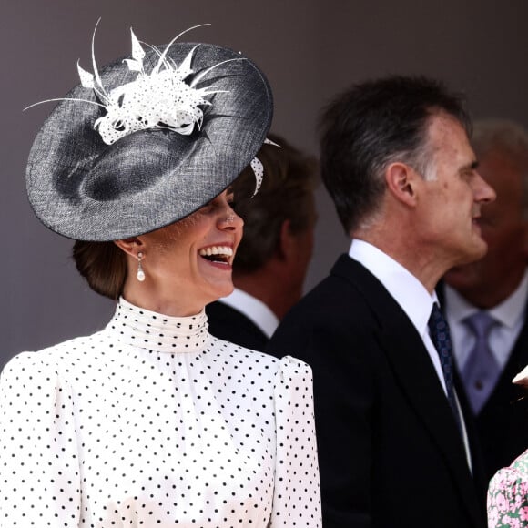 Et comme toujours, sa complicité avec la duchesse Sophie a été remarquée.
Kate Middleton, princesse de Galles - Cérémonie annuelle de l'Ordre de la Jarretière, Chapelle St George, Windsor, 19 juin 2023. Photo by Henry Nicholls/PA Photos/ABACAPRESS.COM
