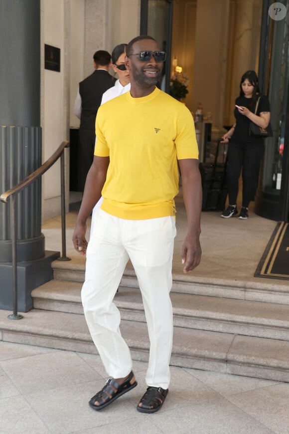 Omar Sy et sa fille aînée Selly Sy durant la Fashion Week de Milan pour la semaine de la mode hommes Printemps/Eté 2024 le 18 juin 2023 pour Prada.