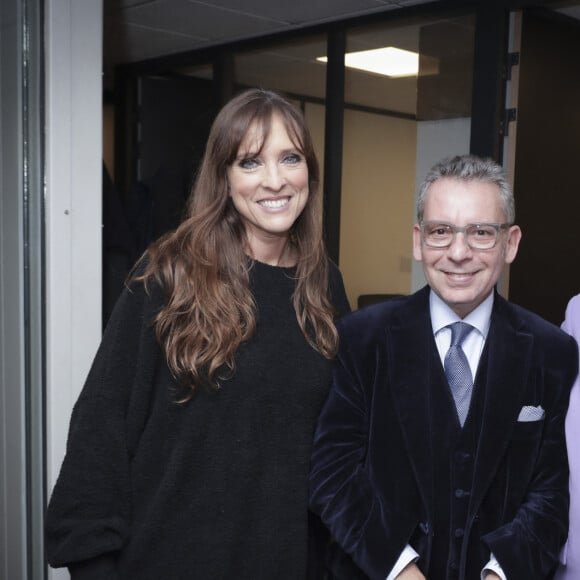 Ce dernier a été emporté en deux mois d'un cancer des poumons fulgurant 
Exclusif - Lynda Lemay et Roselyne Bachelot autour de Frédéric Haziza - Roselyne Bachelot était l'invitée de F.Haziza à Radio J  - © Jack Tribeca / Bestimage 