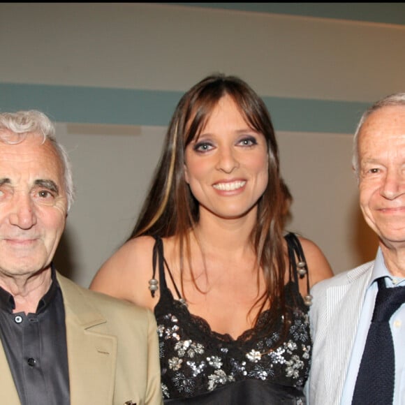 Charles Aznavour, Lynda Lemay et Gerard Davoust - Lynda Lemay fete sa 40 eme representation à l'Olympia et son 40 eme anniversaire