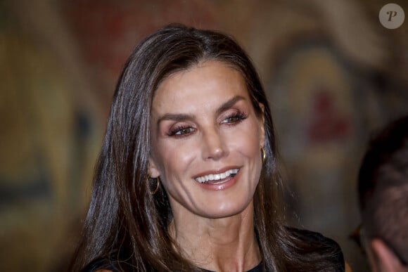 La reine Letizia d'Espagne - Dîner au palais El Pardo à Madrid, en l'honneur du président de Colombie et sa femme. Le 4 mai 2023 