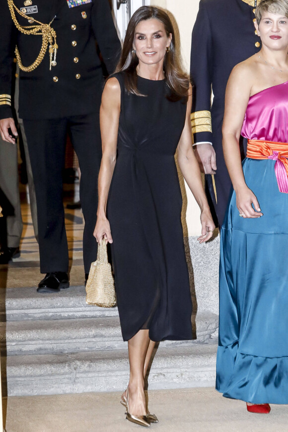 Veronica Alcocer, reine Letizia d'Espagne - Dîner au palais El Pardo à Madrid, en l'honneur du président de Colombie et sa femme. Le 4 mai 2023 