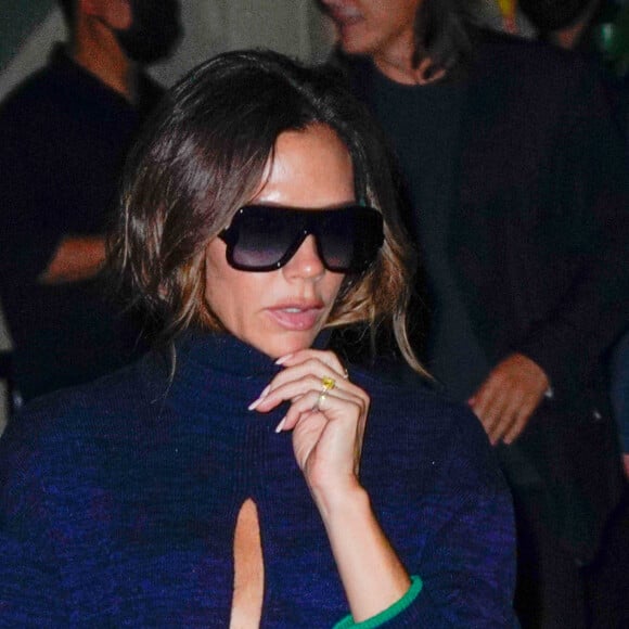 Victoria Beckham va dîner au restaurant "Indochine" à New York, le 14 octobre 2021. 