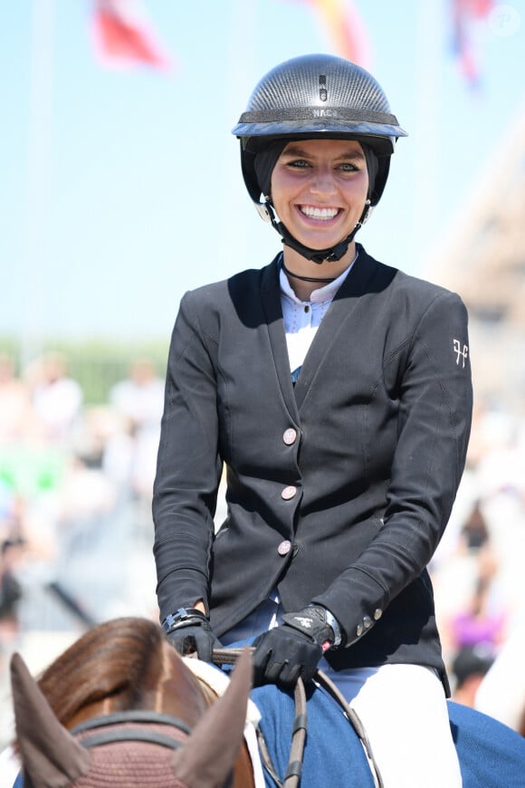 Lola Brunet sur Casting de Rueire (1ere) lors du prix Geberit lors de la 9ème édition du "Longines Paris Eiffel Jumping" au Champ de Mars à Paris, France, le 25 juin 2023. © Perusseau-Veeren/Bestimage 