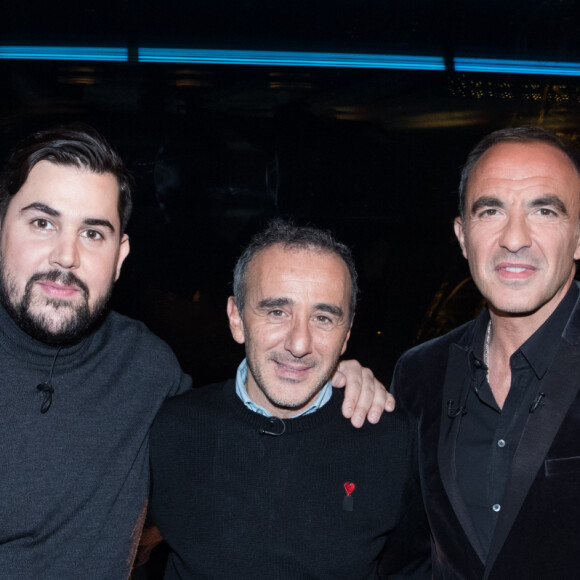 Exclusif - Elie Semoun, Artus, Nikos Aliagas - Enregistrement de l'émission "Toute la musique qu'on aime", qui sera diffusée le 31 décembre sur TF1, sur la péniche "Crystal II" à Paris. Le 9 décembre 2019 © Cyril Moreau / Bestimage 