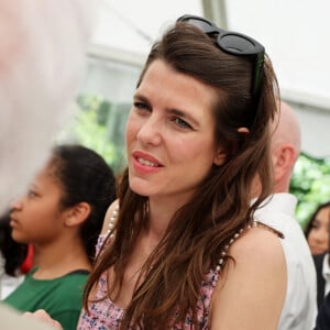 Exclusif - Charlotte Casiraghi - Inauguration du 1er Festival du livre Joséphine Baker-Licra au parc de Joséphine Baker à Castelenaud-la Chapelle le 24 juin 2023. © Dominique Jacovides / Bestimage 