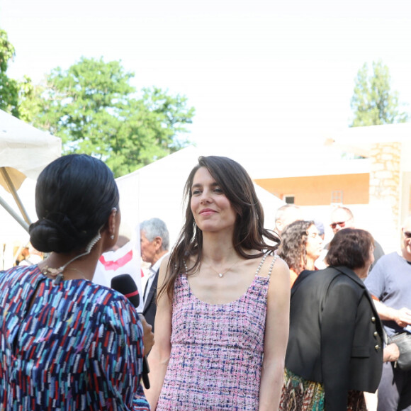 Exclusif - Charlotte Casiraghi - Inauguration du 1er Festival du livre Joséphine Baker-Licra au parc de Joséphine Baker à Castelenaud-la Chapelle le 24 juin 2023.  © Dominique Jacovides / Bestimage 