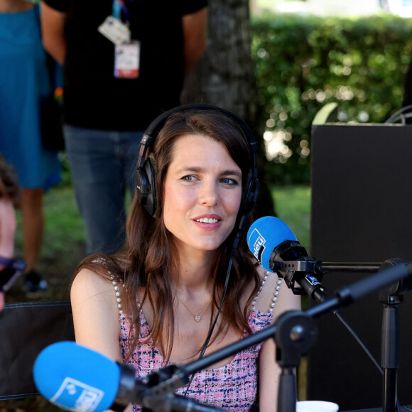 Exclusif - Andrea Casiraghi et Charlotte Casiraghi - Inauguration du 1er Festival du livre Joséphine Baker-Licra au parc de Joséphine Baker à Castelenaud-la Chapelle le 24 juin 2023.  © Dominique Jacovides / Bestimage 