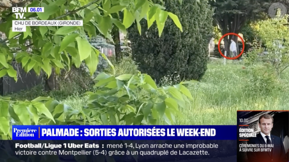 Capture d'écran du reportage de BFMTV sur Pierre Palmade le week-end du 8 mai 2023