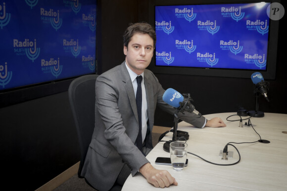 Exclusif -Gabriel Attal - Gabriel Attal était l'invité de F.Haziza à Radio J - Paris le 19/03/2023 - © Jack Tribeca / Bestimage 