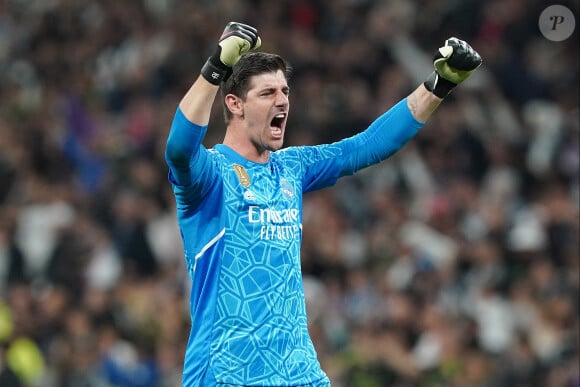 Thibaut Courtois - Match de Ligue Des Champions 2022 (LDC) "Real Madrid - Liverpool FC (1-0)" au stade Santiago Bernabeu, le 15 mars 2023. 