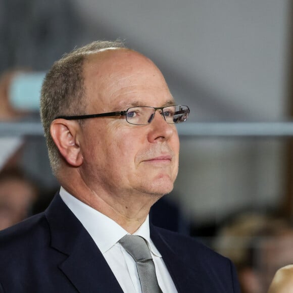 Charlotte Casiraghi et le prince Albert II de Monaco lors de la dernière soirée de la 17ème édition du Longines Global Champions Tour à Monaco, le 1er juillet 2023 sur le port de Monaco, pour le Longines Global Champions. © Claudia Albuquerque/Bestimage