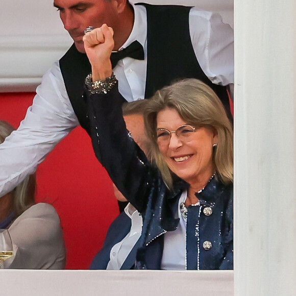 La princesse Caroline de Hanovre lors de la dernière soirée de la 17ème édition du Longines Global Champions Tour à Monaco, le 1er juillet 2023 sur le port de Monaco, pour le Longines Global Champions. © Claudia Albuquerque/Bestimage