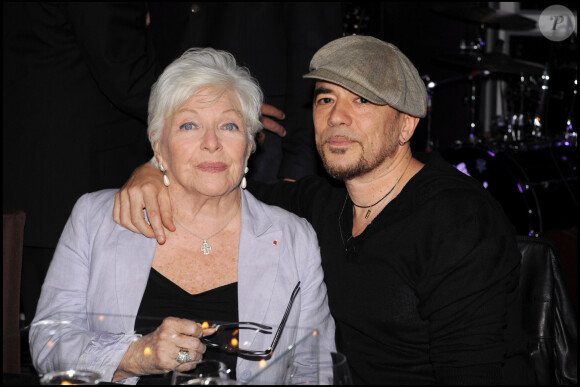 Exclusif - Line Renaud et Pascal Obispo lors des 67 ans de Johnny Hallyday