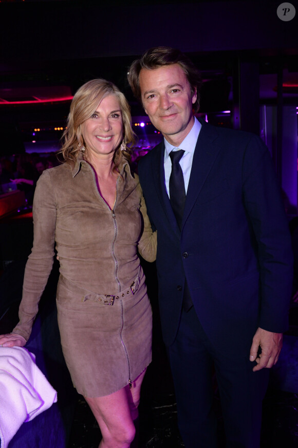 Exclusif - Michèle Laroque et son compagnon François Baroin - After-party du film Brillantissime à la discothèque L'Arc à Paris, France, le 15 janvier 2018. Evènement organisé par Five Eyes Production. © Rachid Bellak/Bestimage 