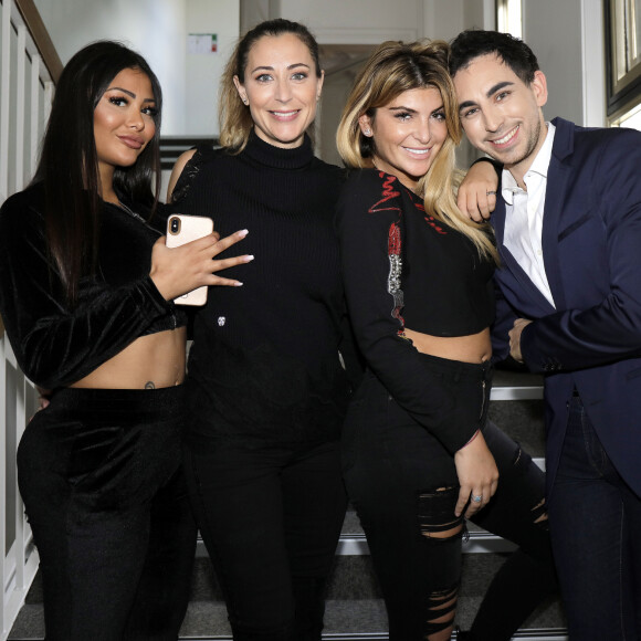 Exclusif - Maeva Ghennam (Maevaa), Magali Berdah, Melanight, Jordan de Luxe - Enregistrement de l'émission "L'instant de Luxe" pour la chaîne "Non Stop People" à Paris le 10 octobre 2019. © Cédric Perrin/Bestimage 