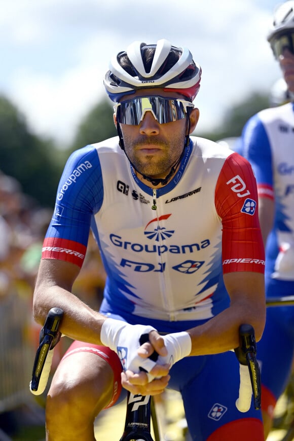 Fabio Jakobsen remporte la deuxième étape du Tour de France et Wout van Aert décroche le maillot jaune.à Nyborg (Danemark). Le 2 juillet 2022. © Photo News / Panoramic / Bestimage  NYBORG, DENMARK - JULY 02 : Pinot Thibaut (FRA) of Groupama - FDJ pictured during stage 2 of the 109th edition of the 2022 Tour de France cycling race, a stage of 199 kms with start in Roskilde and finish in Nyborg on July 02, 2022 in Nyborg, Denmark, 02/07/2022 ( Motordriver Kenny Verfaillie - 