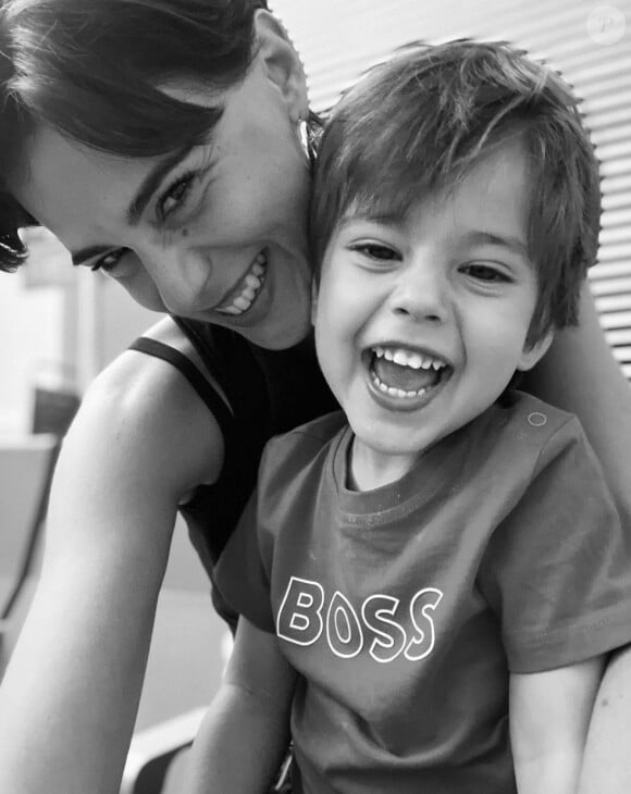 Barbara Opsomer et son fils, photo relayée sur Instagram.