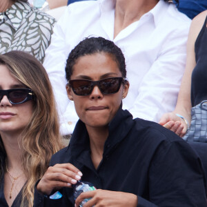 Tina Kunakey en tribunes des Internationaux de France de tennis de Roland Garros 2023 à Paris le 11 juin 2023. © Jacovides-Moreau/Bestimage 