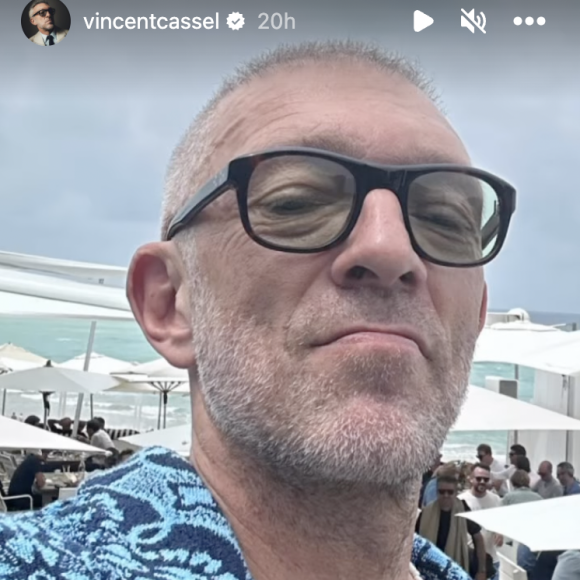 Vincent Cassel a posté une Story sur son compte instagram où il apparaît à la plage
Vincent Cassel sur son compte Instagram