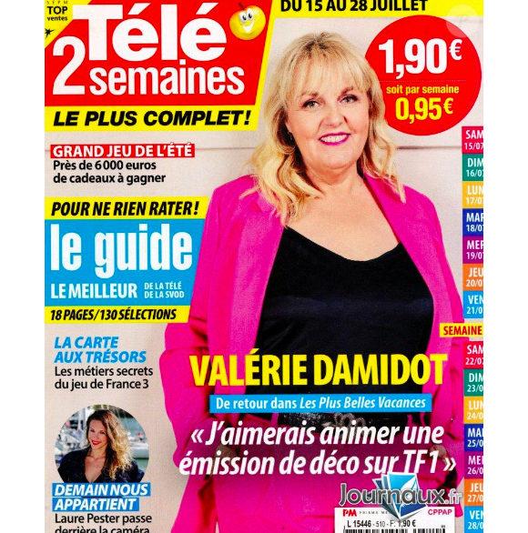 Couverture du magazine "Télé 2 semaines", paru le lundi 10 juillet 2023.