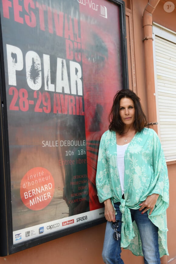 La comédienne Astrid Veillon est présente au 1er Festival du Polar de Saint Laurent du Var le 28 avril 2018. © Bruno Bebert / Bestimage