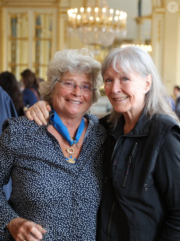 Exclusif - Jacqueline Franjou, Marina Vlady - Cérémonie de remise des insignes de commandeure de l'ordre national du mérite à Jacqueline Franjou et des insignes de commandeur des Arts et Lettres à Jacques Rouveyrollis. Paris, le 4 juillet 2023. © Dominique Jacovides/Bestimage