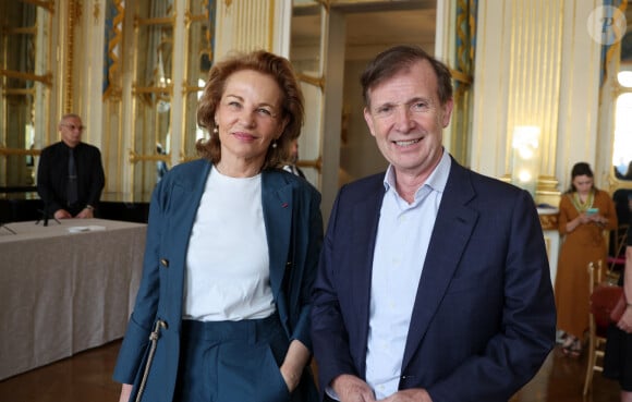 Exclusif - Agnès Touraine - Cérémonie de remise des insignes de commandeure de l'ordre national du mérite à Jacqueline Franjou et des insignes de commandeur des Arts et Lettres à Jacques Rouveyrollis. Paris, le 4 juillet 2023. © Dominique Jacovides/Bestimage