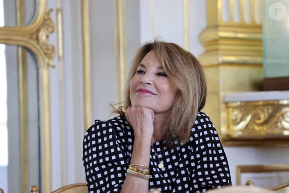 Exclusif - Nicole Calfan - Cérémonie de remise des insignes de commandeure de l'ordre national du mérite à Jacqueline Franjou et des insignes de commandeur des Arts et Lettres à Jacques Rouveyrollis. Paris, le 4 juillet 2023. © Dominique Jacovides/Bestimage