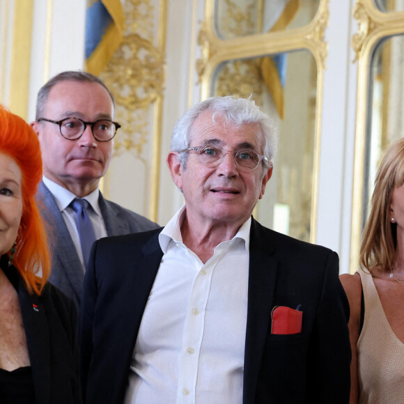 Exclusif - Viviane de Witt, Michel Boujenah, Valérie Paecht - Cérémonie de remise des insignes de commandeure de l'ordre national du mérite à Jacqueline Franjou et des insignes de commandeur des Arts et Lettres à Jacques Rouveyrollis. Paris, le 4 juillet 2023. © Dominique Jacovides/Bestimage