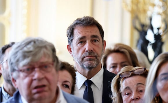 Exclusif - Christophe Castaner - Cérémonie de remise des insignes de commandeure de l'ordre national du mérite à Jacqueline Franjou et des insignes de commandeur des Arts et Lettres à Jacques Rouveyrollis. Paris, le 4 juillet 2023. © Dominique Jacovides/Bestimage