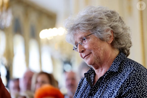 Exclusif - Jacqueline Franjou - Cérémonie de remise des insignes de commandeure de l'ordre national du mérite à Jacqueline Franjou et des insignes de commandeur des Arts et Lettres à Jacques Rouveyrollis. Paris, le 4 juillet 2023. © Dominique Jacovides/Bestimage