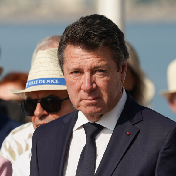Christian Estrosi (maire de Nice) - Cérémonie d'hommage aux victimes de l'attentat de Nice du 14 juillet 2016, à Nice, France, le 14 juillet 2023. © Norbert Scanella/Panoramic/Bestimage 