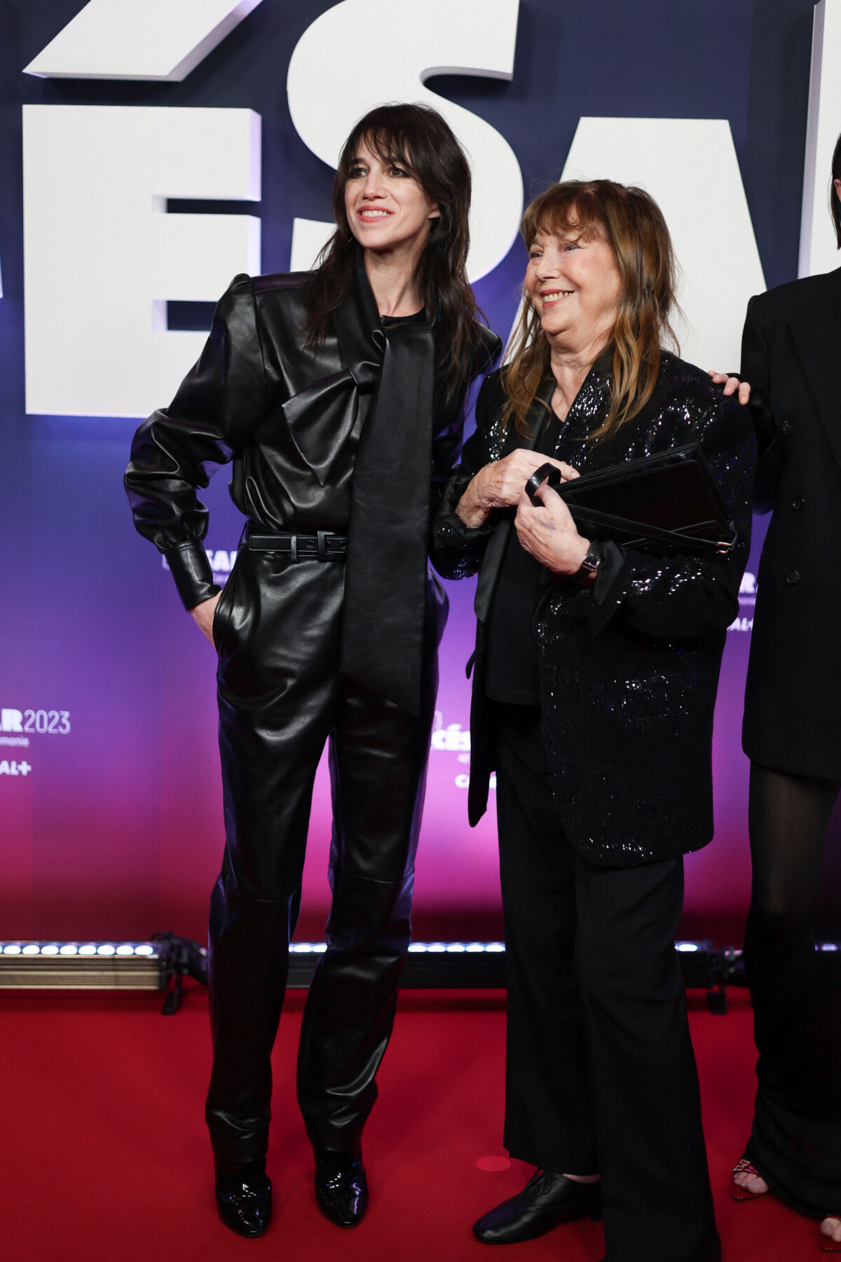 Jane Birkin and daughter Charlotte Gainsbourg attend photocall in 2023