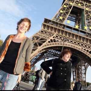 Jane Birkin en 2009 à Paris pour le défilé Hermès