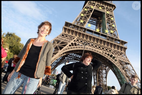 Jane Birkin en 2009 à Paris pour le défilé Hermès