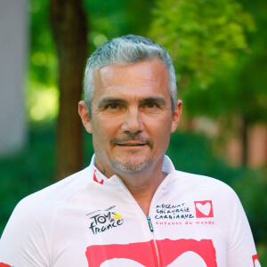 Exclusif - Richard Virenque - Portraits des personnalités participant à l'étape du coeur de l'association "Mécénat Chirurgie Cardiaque" (MCC) à l'Hôtel Ibis Centre lors du tour de France, St Etienne, France, le 14 juillet 2022. © Christophe Clovis / Bestimage