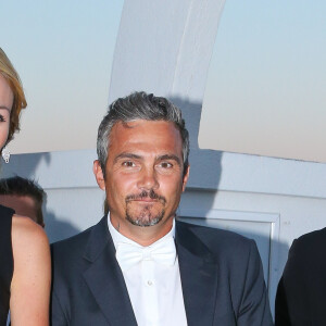 Richard Virenque et sa compagne Marie-Laure - Soirée Chanel Vanity Fair au restaurant "Chez Tétou" lors du 68ème festival international du film de Cannes. Le 20 mai 2015