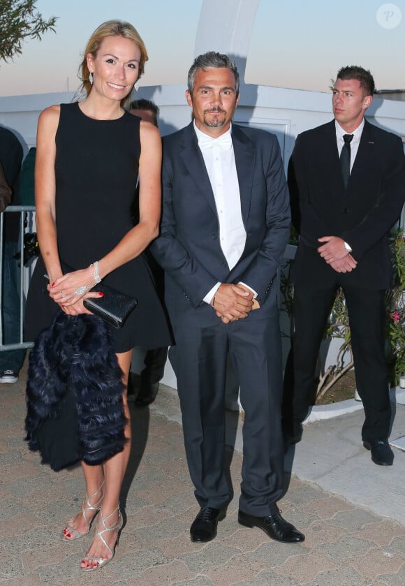 Richard Virenque et sa compagne Marie-Laure - Soirée Chanel Vanity Fair au restaurant "Chez Tétou" lors du 68ème festival international du film de Cannes. Le 20 mai 2015